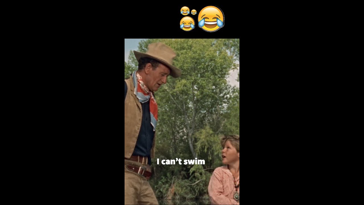 I Can't Swim - How to Swim John Wayne style | From The Movie Hondo 1953