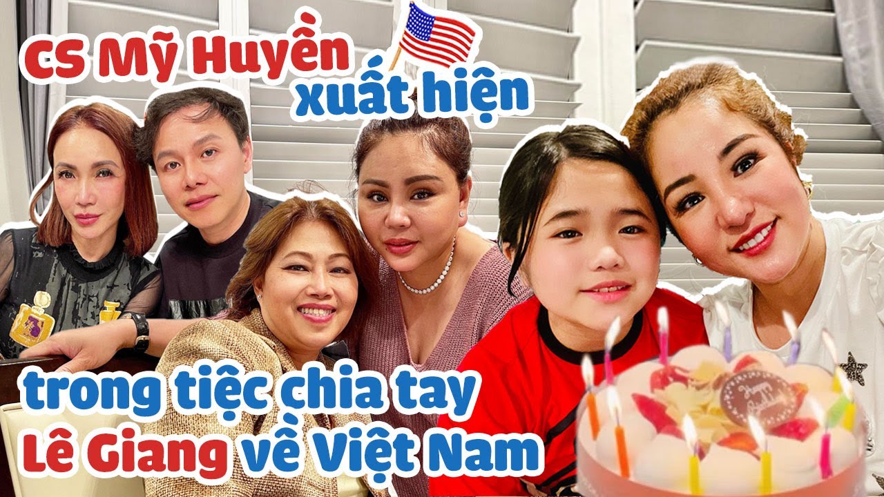Ca sĩ Mỹ Huyền bất ngờ xuất hiện trong buổi chia tay Lê Giang về Việt Nam và Thuý Nga bị đòi 60 đôla