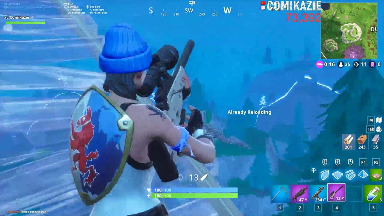 Fortnite 20 Bomb in solos with Sniper Gameplay - Comikazie