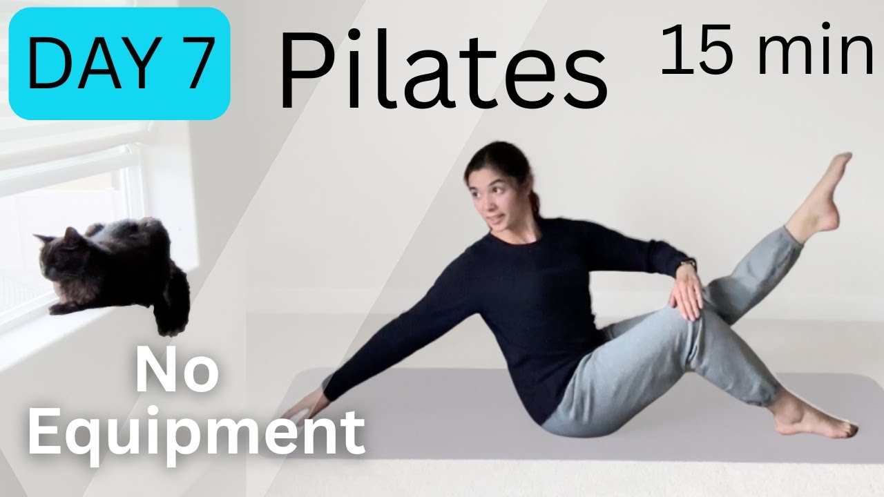 Easy Low-Impact Full Body Pilates Workout at Home | Day 7 (15 min, No Equipment)
