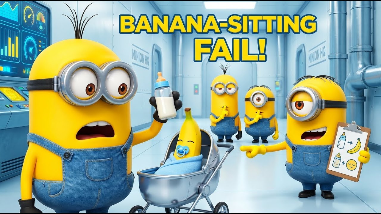We thought the Minion was babysitting… but it was BANANA-SITTING! | Minion | cartoon | funny | kids