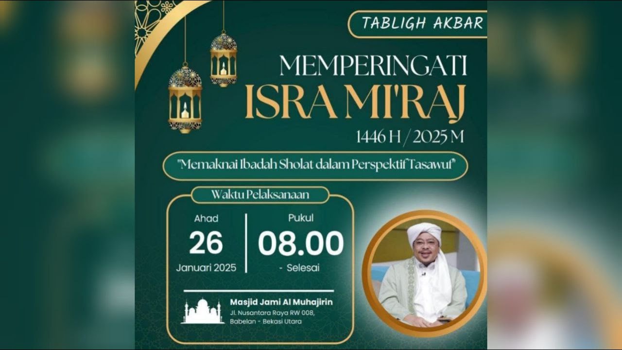 🔴[LIVE] TABLIGH AKBAR MEMPERINGATI ISRA MI'RAJ MASJID JAMI AL MUHAJIRIN BEKASI@SyekhFathurahman