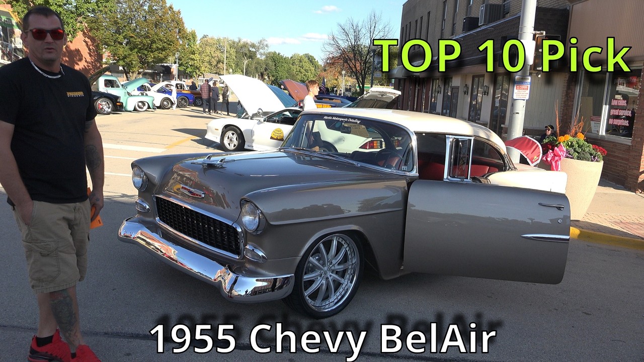 Идеально отреставрированный Chevrolet Bel Air 1955 года — входит в десятку лучших автомобилей на ...