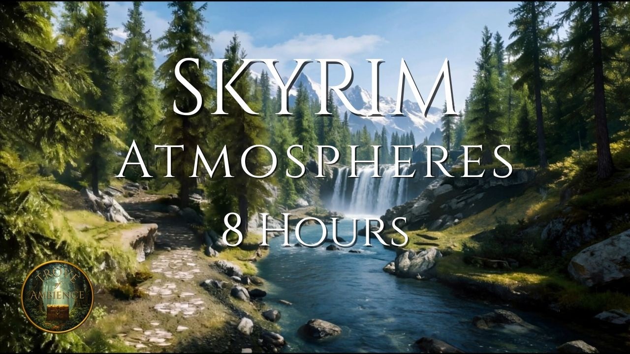 Skyrim Atmospheres | 8 Hours | Relaxing Nordic Ambience & Music