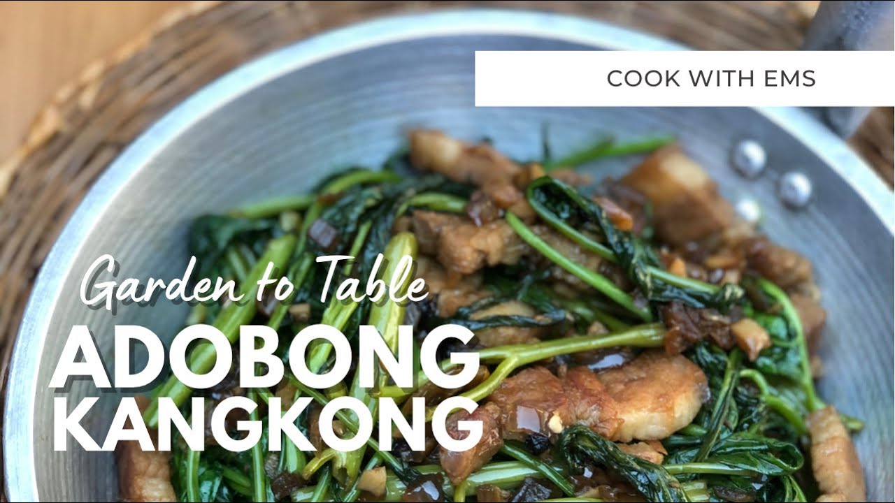 HOW TO COOK SIMPLE AND EASY KANGKONG ADOBO | GARDEN TO TABLE | COOK WITH EMS