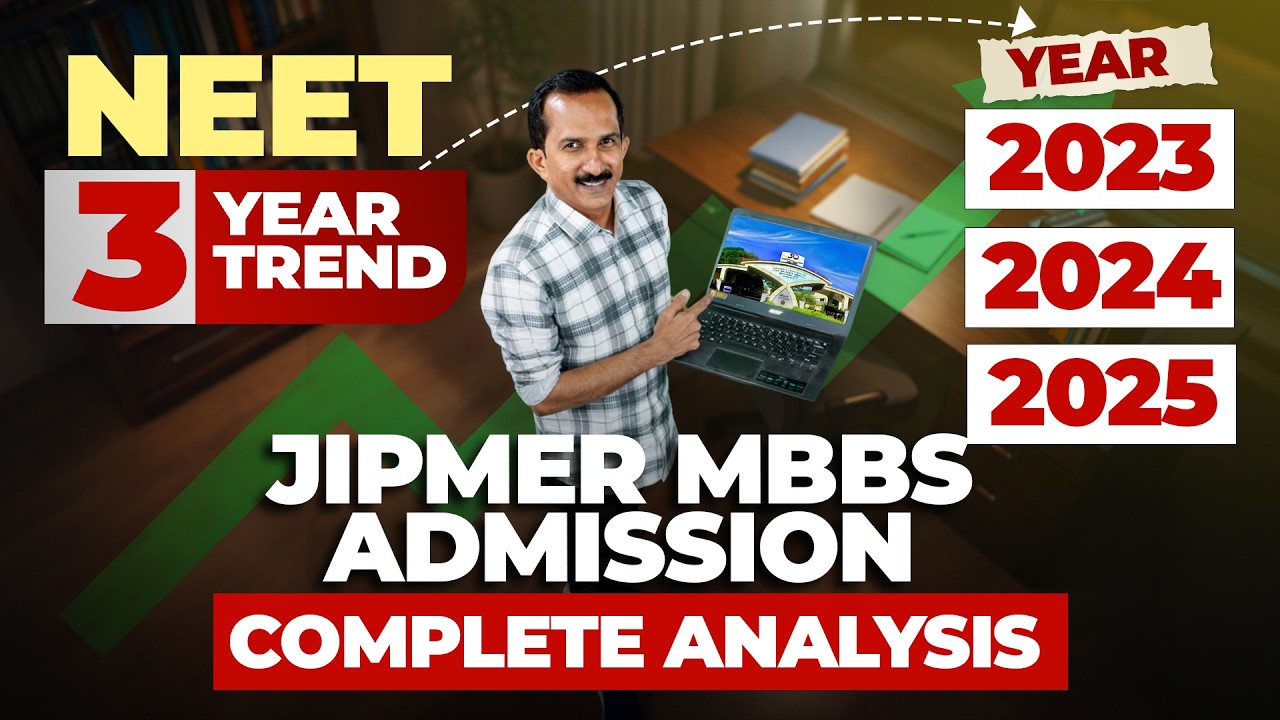 JIPMER Cutoff & Rank Prediction for 2026 | NEET 3-Year Trend Analysis (2023-2025) | BRILLIANT PALA