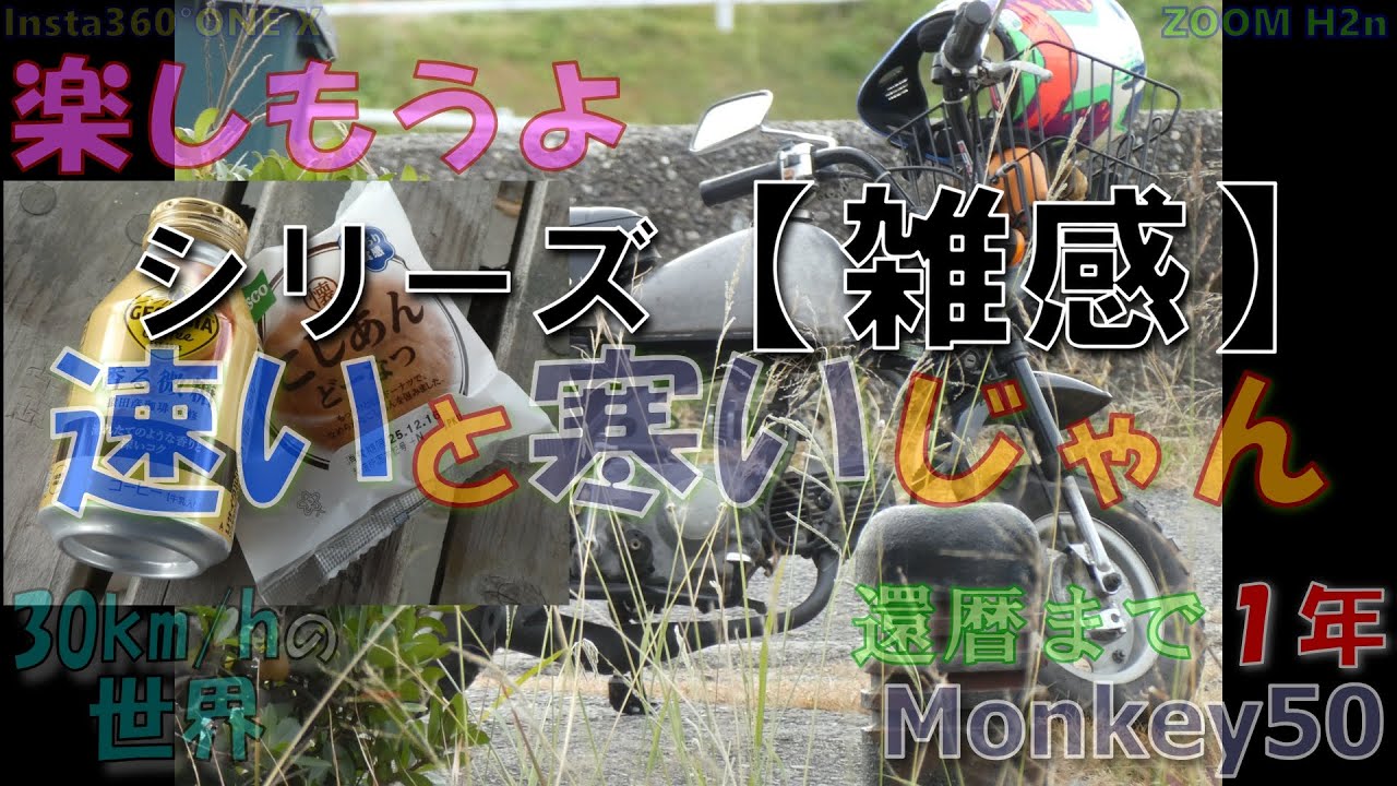 【雑感】【50モンキー】HONDA Monkey Z50J Insta360°ONE X #437  速いと寒いじゃんw
