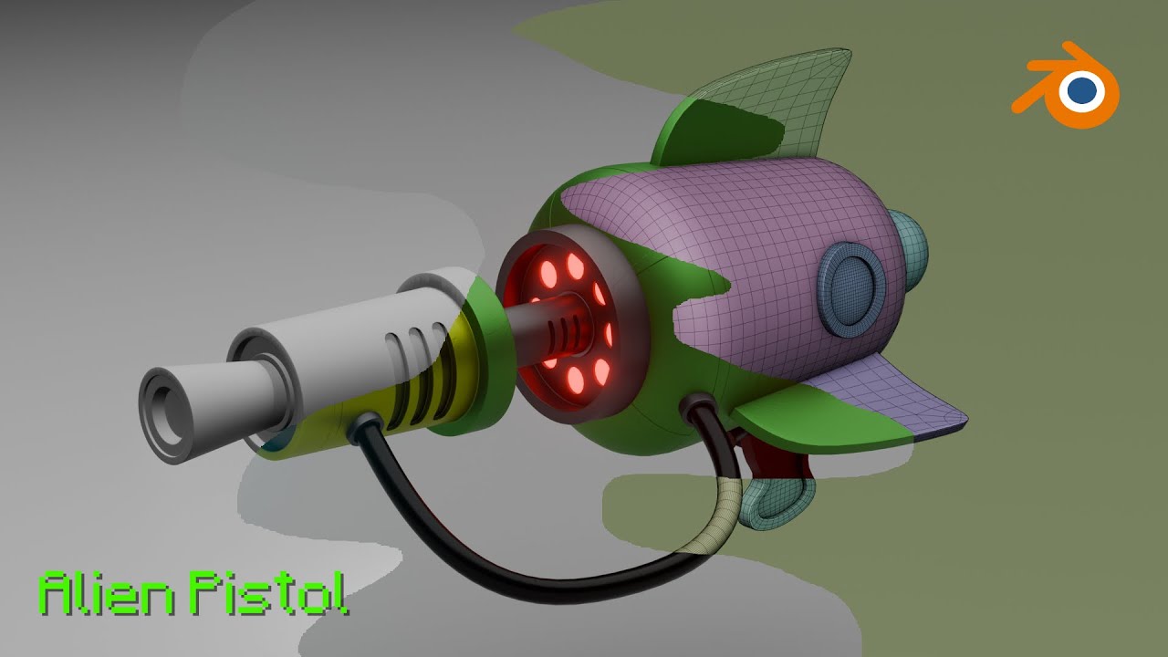 Alien Pistol WorkFlow SpeedModeling