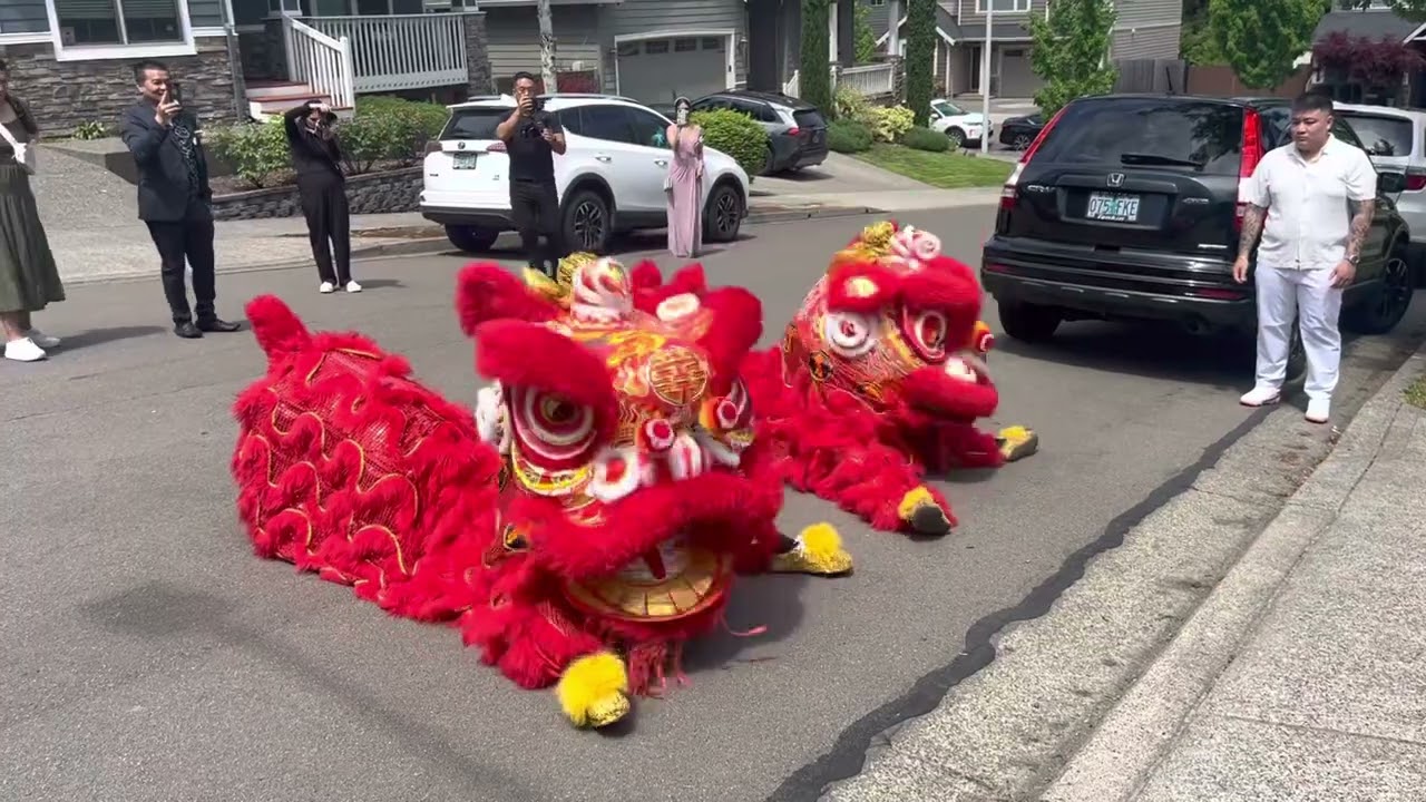 Portland White Lotus Dragon & Lion Dance Wan Seng Hang Wedding Lions Eye Dotting 2023