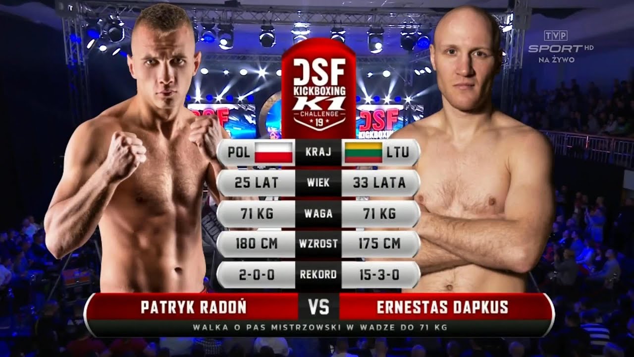 Full fight: Patryk Radoń vs. Ernestas Dapkus I DSF Kickboxing Challenge 19