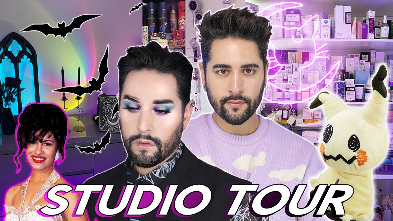 Studio / Makeup / Skincare TOUR! Showing You Our Everything 💜🖤 The Welsh Twins