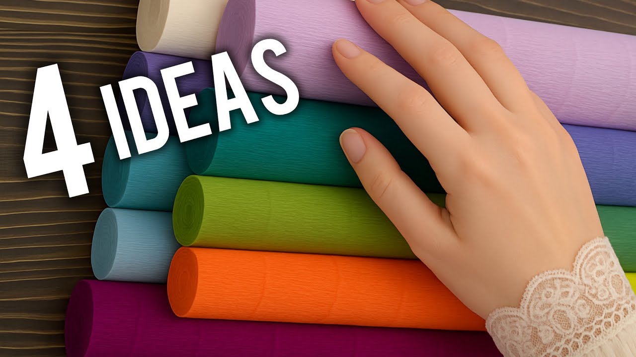 4 Ideas💥 Crepe Paper Decoration Ideas Crepe Paper Flowers