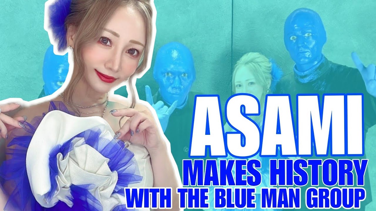 ASAMI (LOVEBITES) MAKES HISTORY WITH BLUE MAN GROUP IN TOKYO! 🎤🔥 | METAL MEETS PERFORMANCE ART
