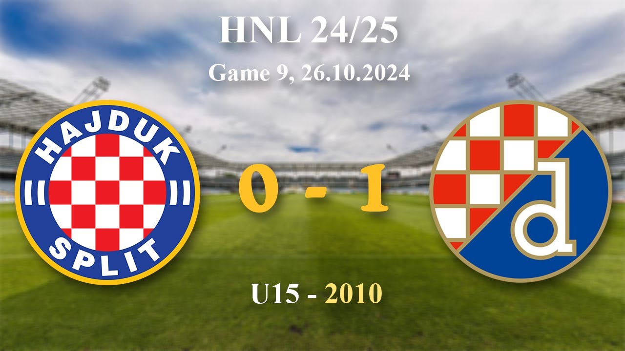 9. 2010 U15  Hajduk 0-1 Dinamo, HNL 24/25, 27.10.2024 #croatiafootball #hnl