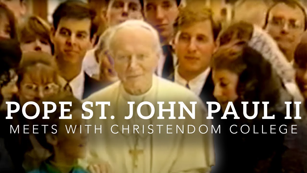 Pope St. John Paul II Meets with Christendom College