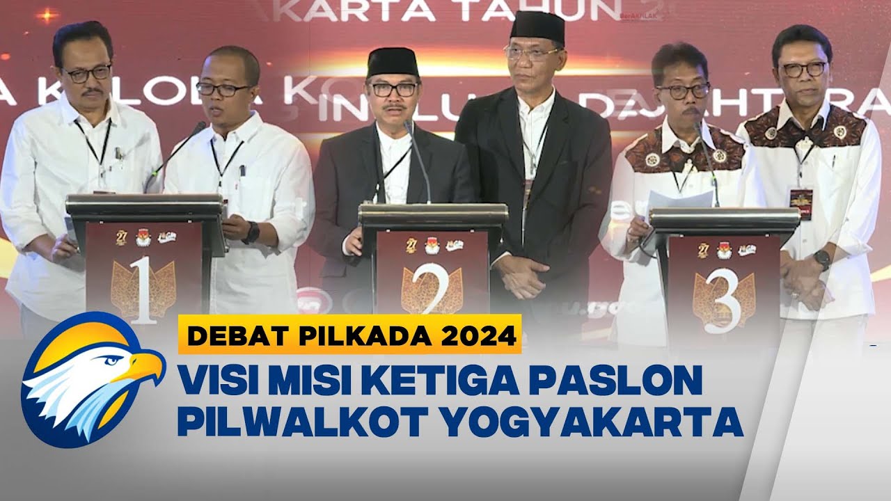 [FULL] Visi Misi Ketiga Paslon Pilwalkot Yogyakarta [DEBAT PILKADA 2024]