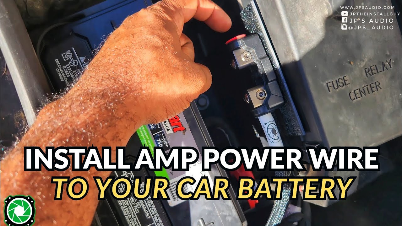How To Install Amp Power Wire To A Car Battery in a Corvette c5