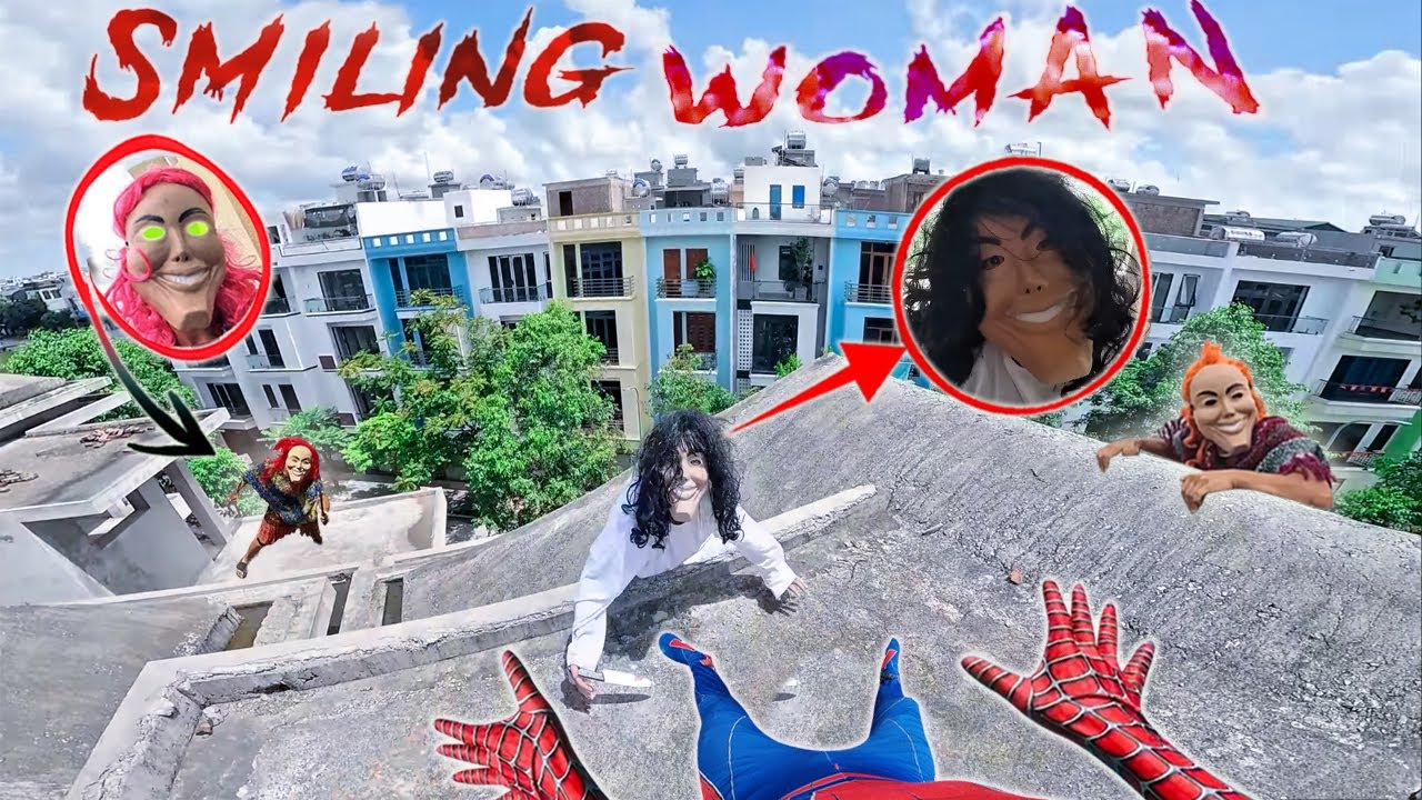 PARKOUR SPIDER-MAN vs SMILING WOMAN in ABANDONED CITY 13.0 😱 | Realistic horror POV |