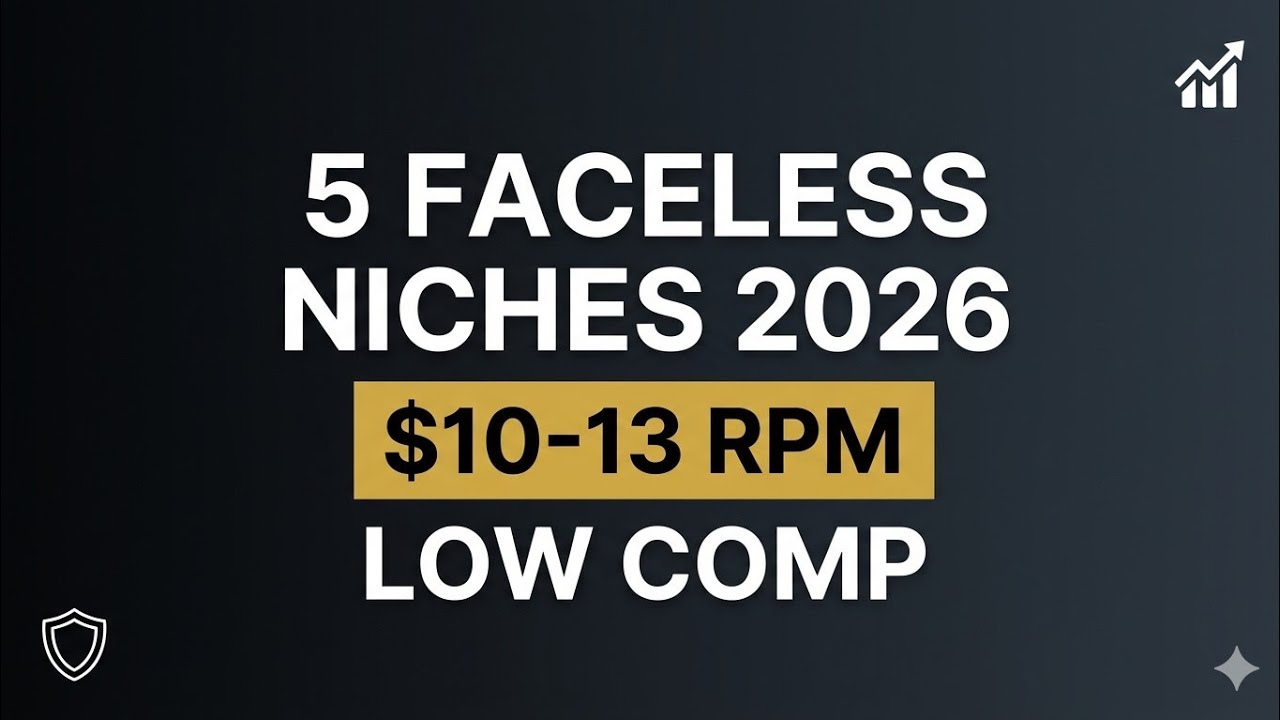 5 Best Faceless YouTube Niches 2026: Low Competition + High RPM (Real Data)