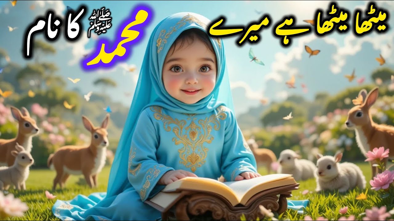 Meetha Meetha Hai Mere Muhammad ﷺ Ka Naam | Urdu Naat | Naat for Kids | Nasheed #baby #allah #naat