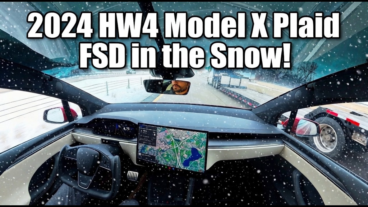 2024 HW4 Model X Plaid FSD in the Snow!