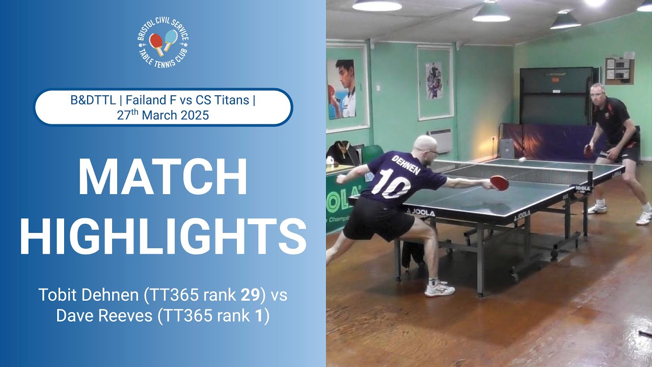 MATCH HIGHLIGHTS | Tobit Dehnen vs Dave Reeves | B&DTTL Prem | 2025