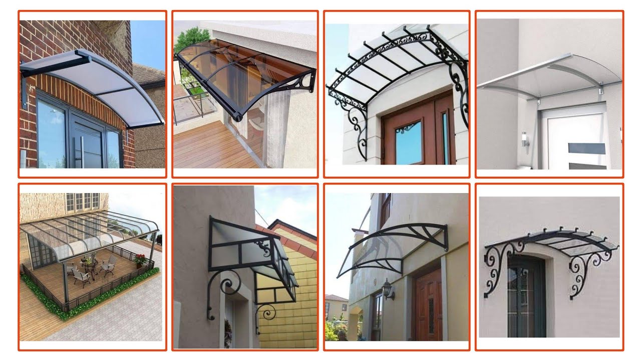 Top 60 Metal Modern awning ideas / window canopy ideas / Best Awing Design Ideas. Glass Awing.