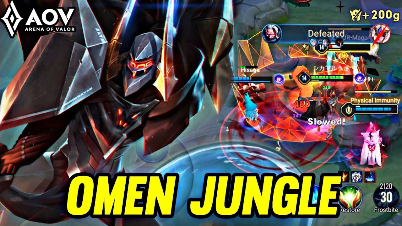 AOV : OMEN GAMEPLAY | IN JUNGLE - ARENA OF VALOR LIÊNQUÂNMOBILE ROV