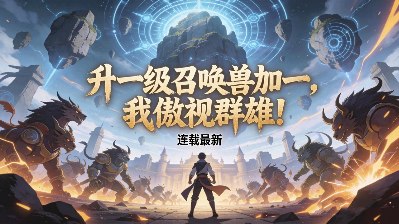 《升一级召唤兽加一，我傲视群雄！》与妹妹相依为命，在魔都打工供妹读书。听闻游戏可赚钱转行打金，误选冷门召唤师，却抽到黑级天赋《夜鸦召唤》。  #小说推荐 #异能 #漫画