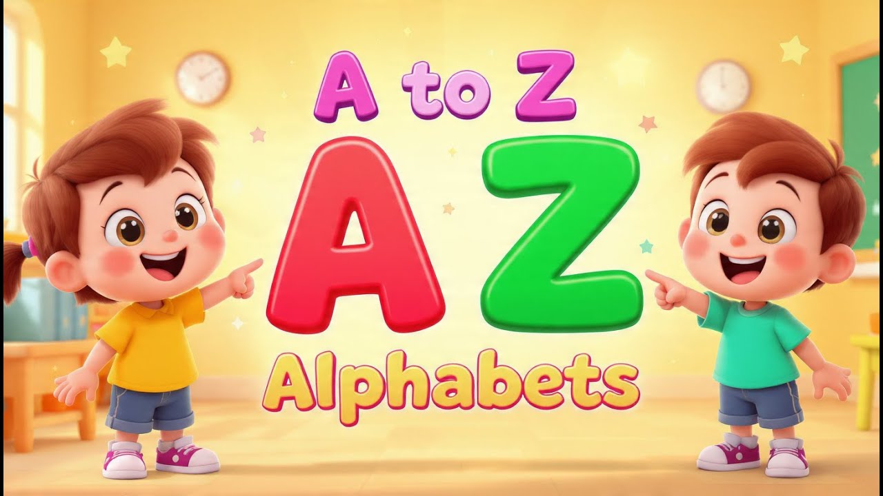 A to Z Alphabets for Kids 🔤 | Learn ABC with 3 Words Each | Alphabet Song | Kidora