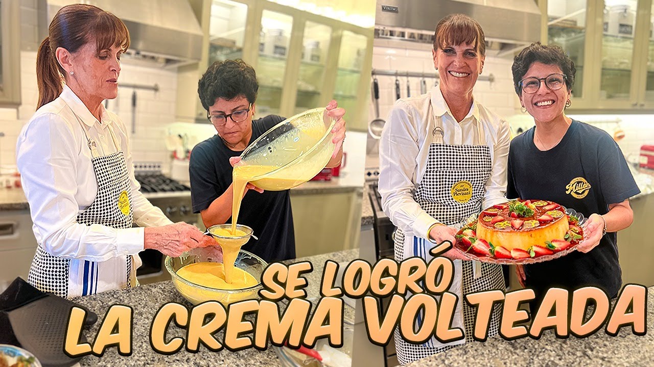 SANDRA PLEVISANI ME ENSEÑA A HACER CREMA VOLTEADA - Ariana Bolo Arce