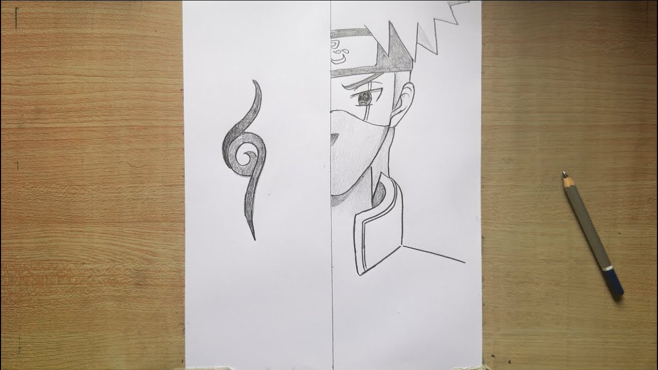 How to draw Kakashi step by step | kakashi hatake anime drawing easy