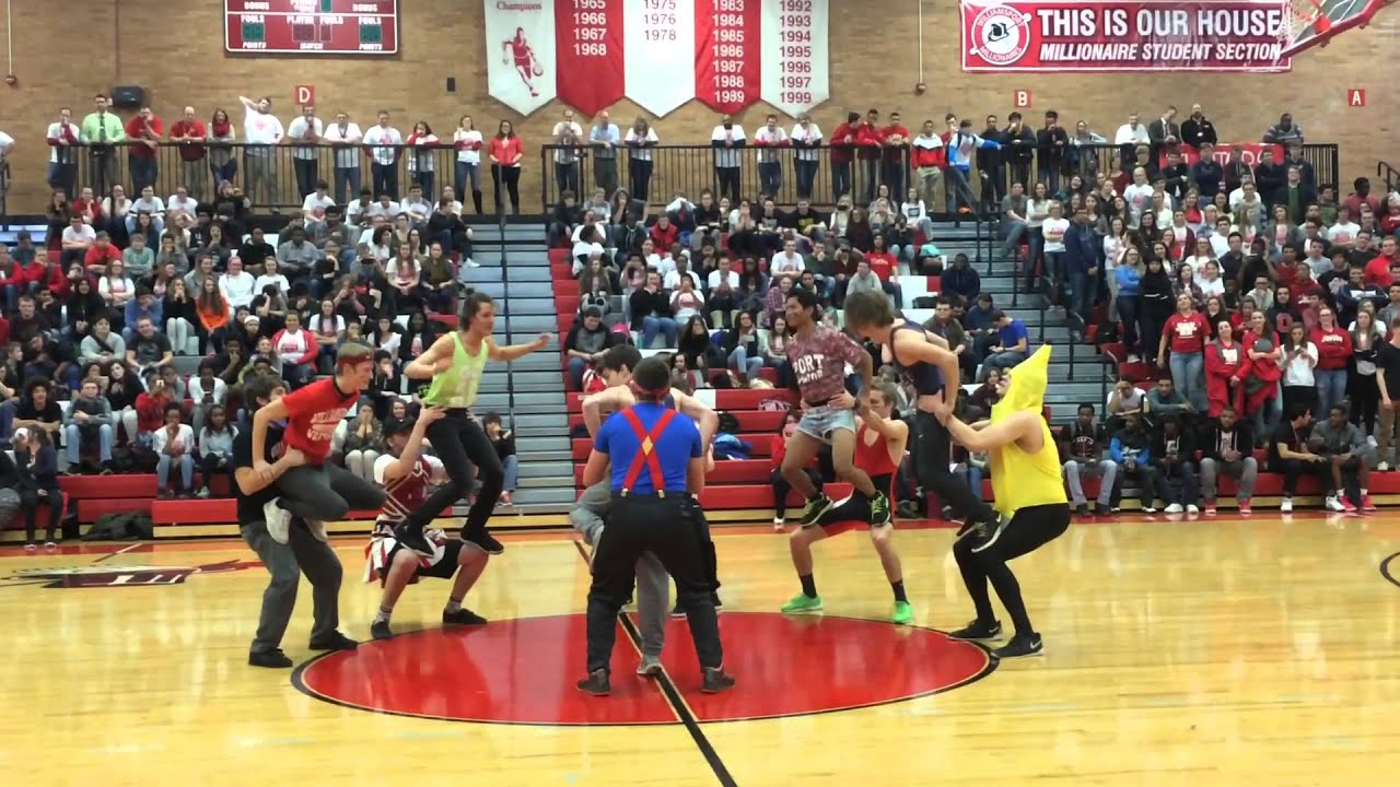 WAHS pep rally 2016 HILARIOUS boys dance!!!