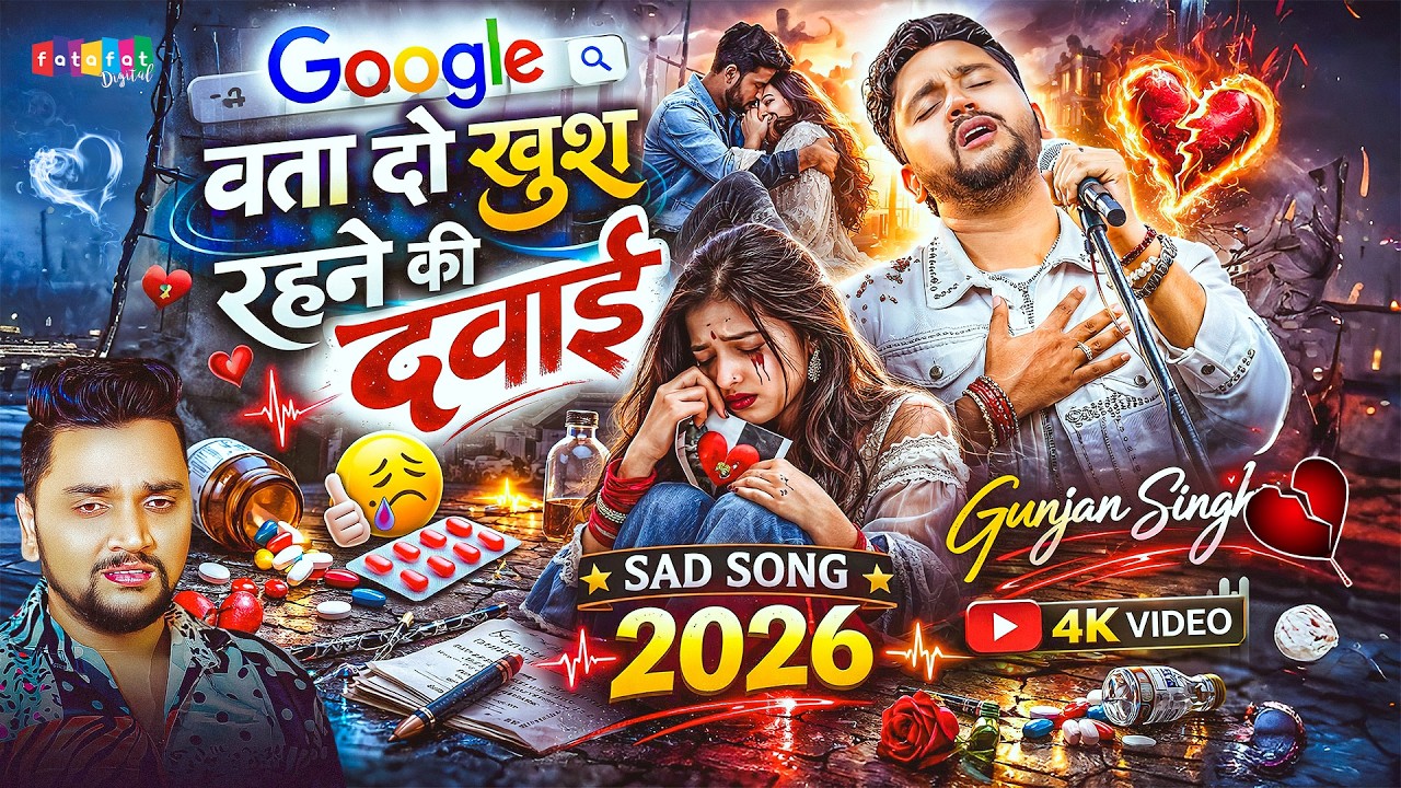 #Viral Song - गूगल बता दो खुश रहने की दबाई | #Gunjan_Singh के दर्दभरे गाने 2026 | New Sad Song 2026