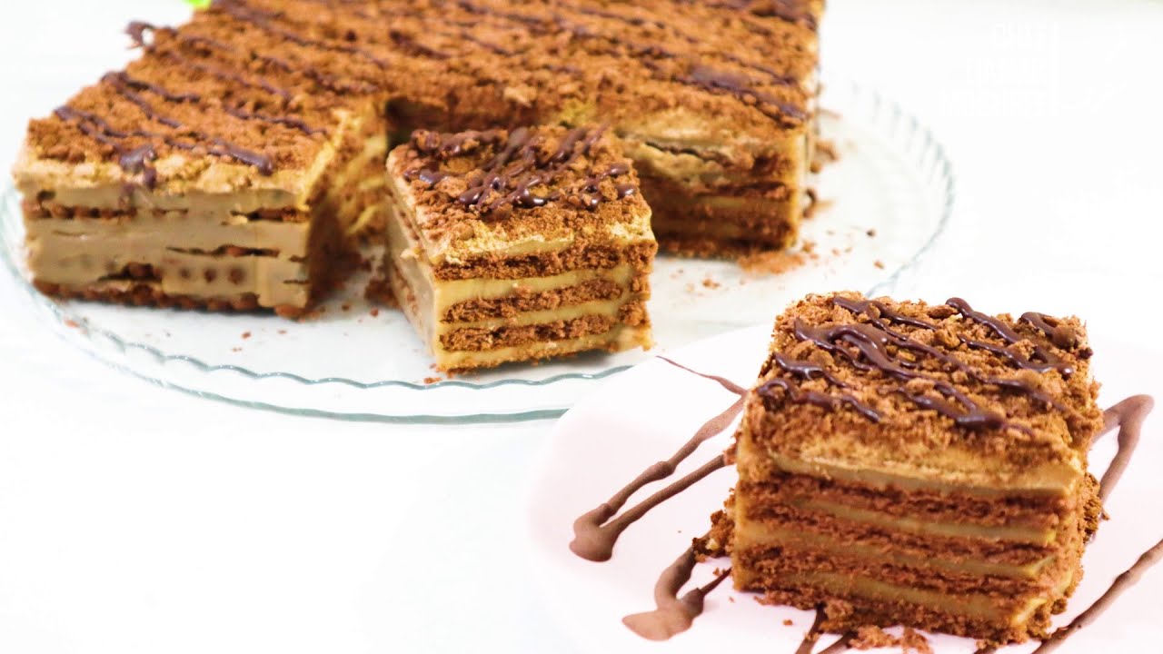 كيكة النسكافيه الباردة في 10 دقائق بدون فرن سهلة و سريعة فخمة و بسيطة