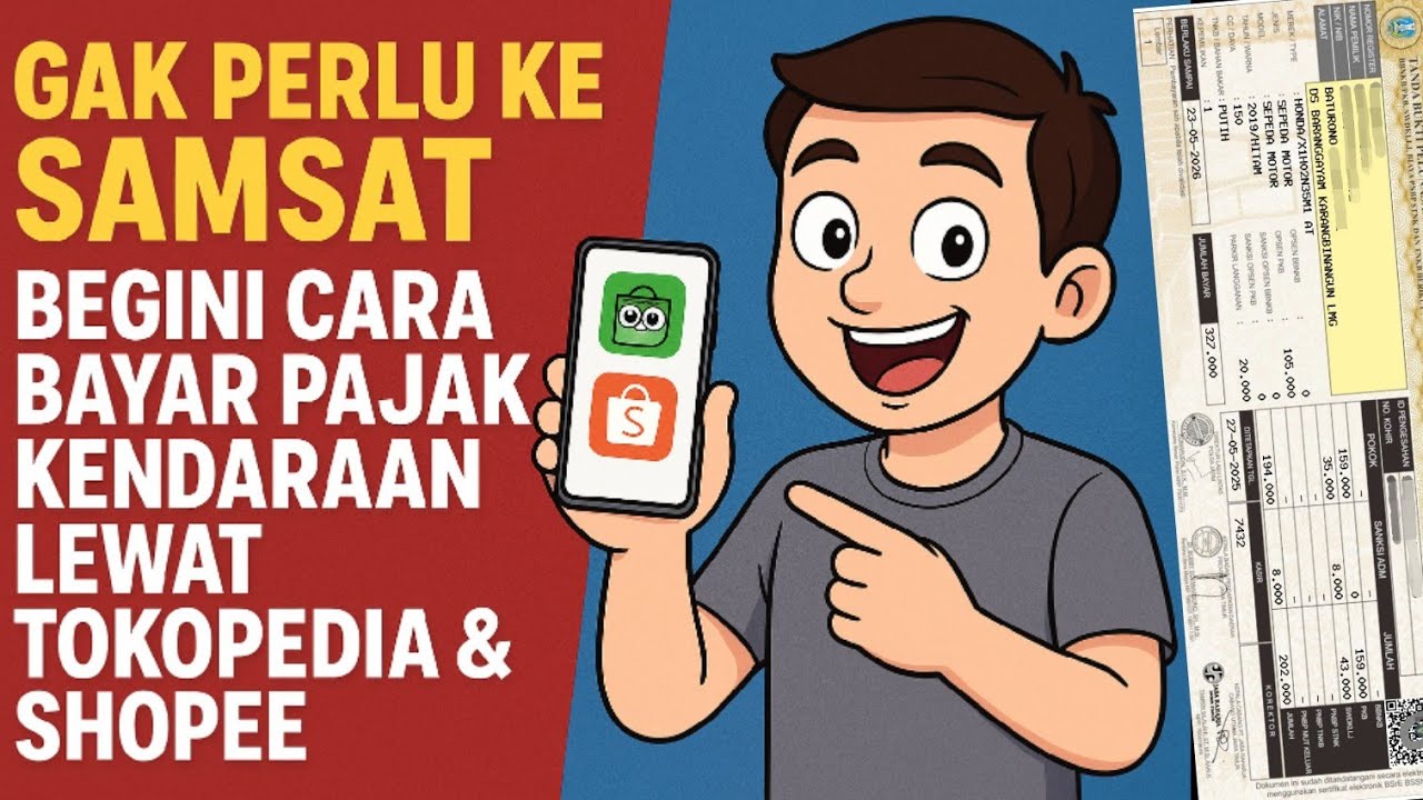Gak Perlu ke Samsat! Begini Cara Bayar Pajak Kendaraan Lewat Tokopedia dan Shopee