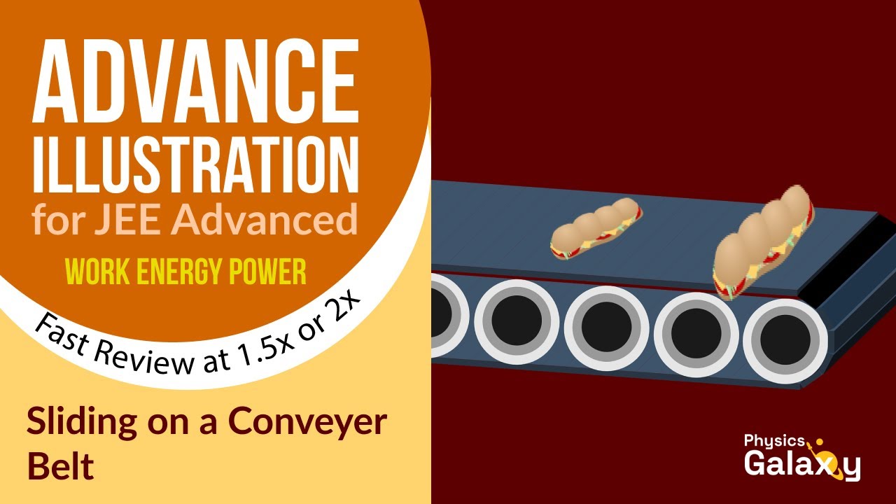 Advance Illustrations – Sliding on a Conveyer Belt | Work Energy Power #17 for JEE Advanced