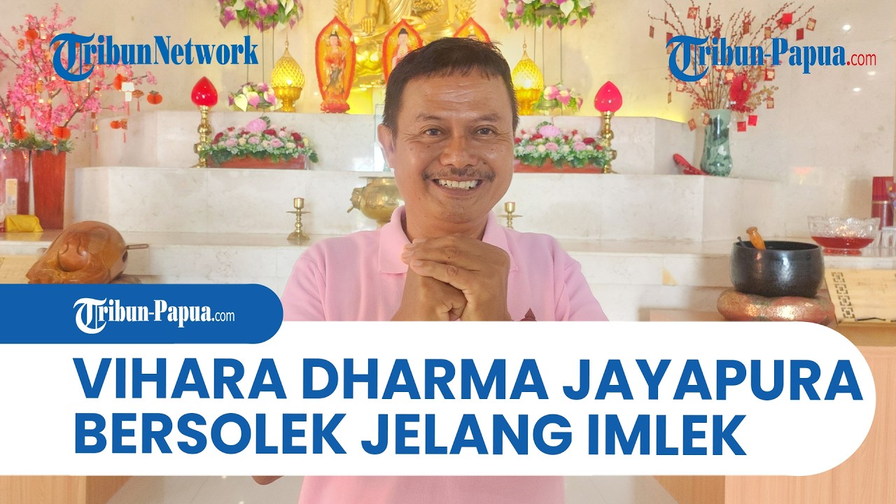 Vihara Dharma Jayapura Bersolek Jelang Perayaan Tahun Baru Imlek 2026: Pasang Ratusan Lampion