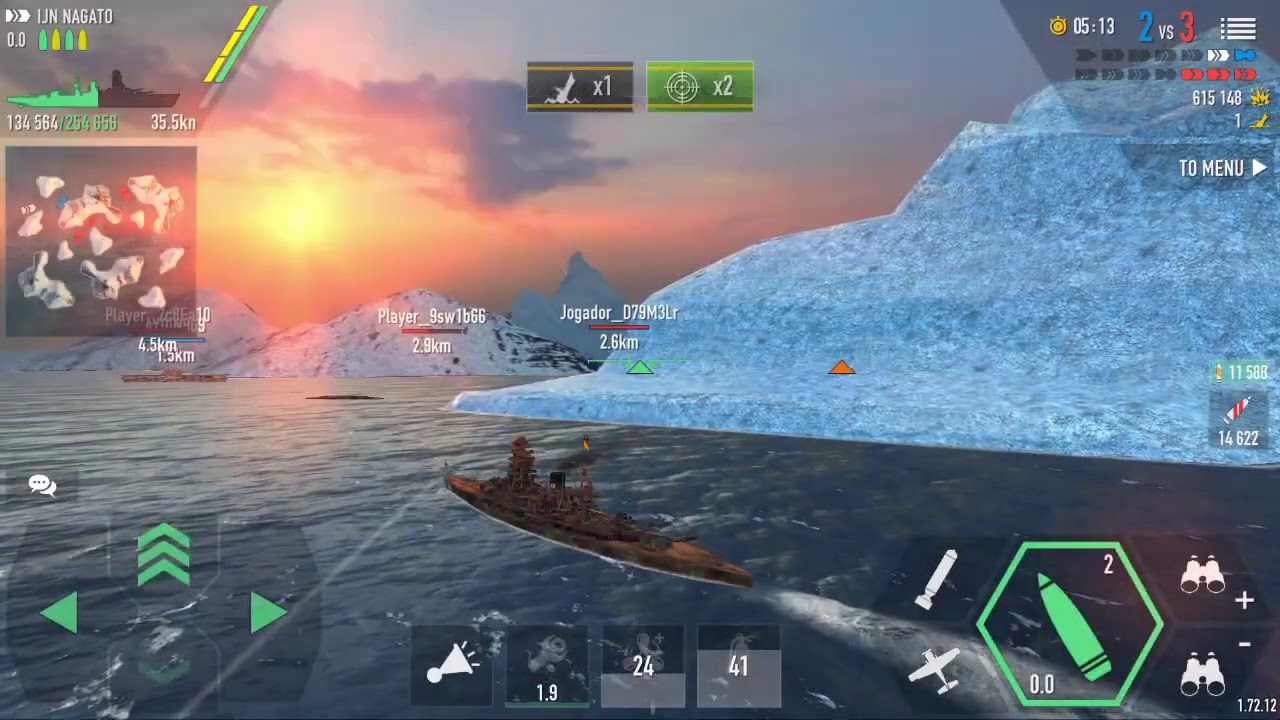 [Battle Of Warships] IJN Nagato fun and 1M Damage!