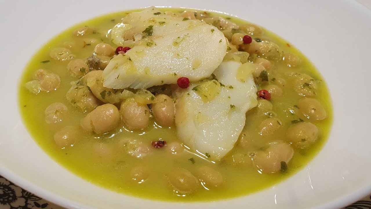 Alubias Frescas con Bacalao - ✅ Pochas en Bote con Bacalao Receta en 15 minutos  - Habichuela Verde