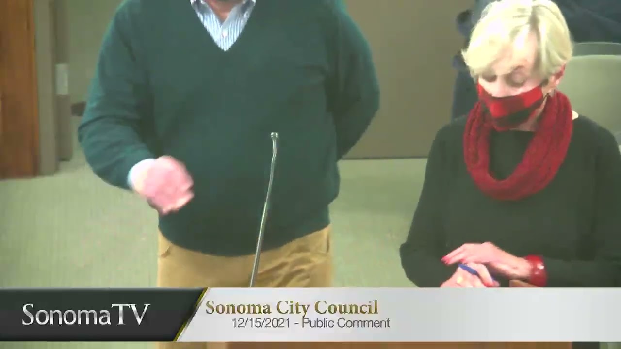 Sonoma City Council 2021 12 15