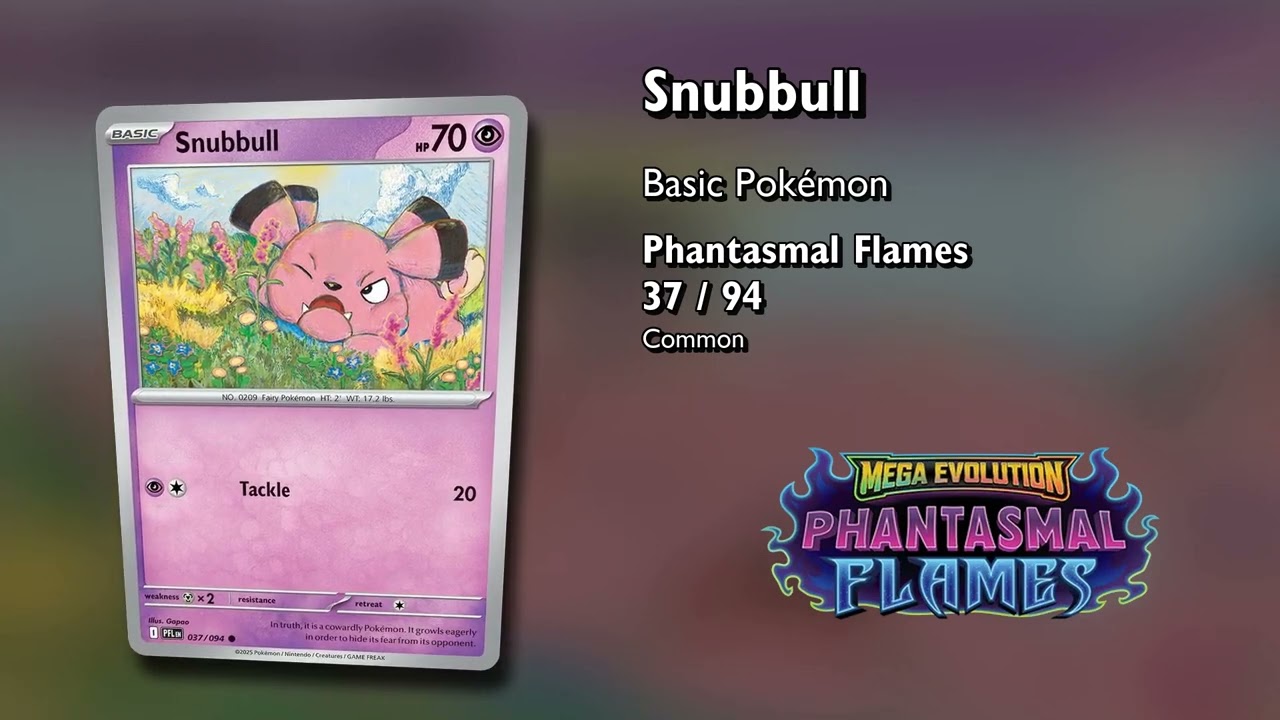 PFL 037 Snubbull Pokémon   Phantasmal Flames   Gapao   Cozy Cardboard Chronicle