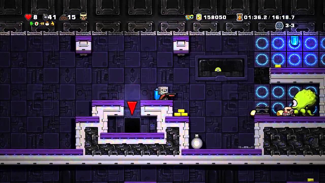 Spelunky HD - Mothership & Plasma Cannon