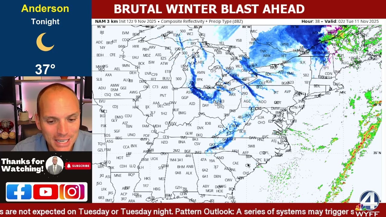 Snow & Brutal Cold Timing