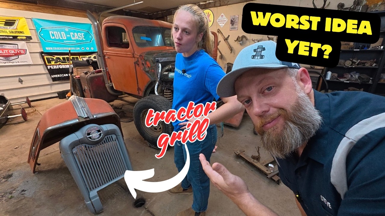 Грузовик Ford 1941 года получил оригинальную решётку радиатора | Сборка отца и дочери