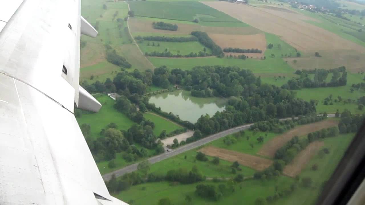 Landeanflug und Landung in Ensheim