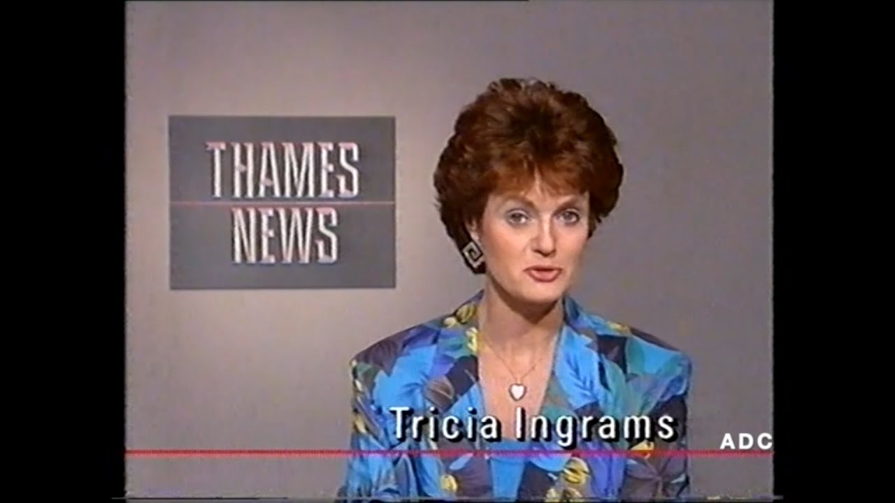 Thames news, trailers, adverts announcers Philip Elsmore & Mark Lipscomb 13th June 1990 1 of 5