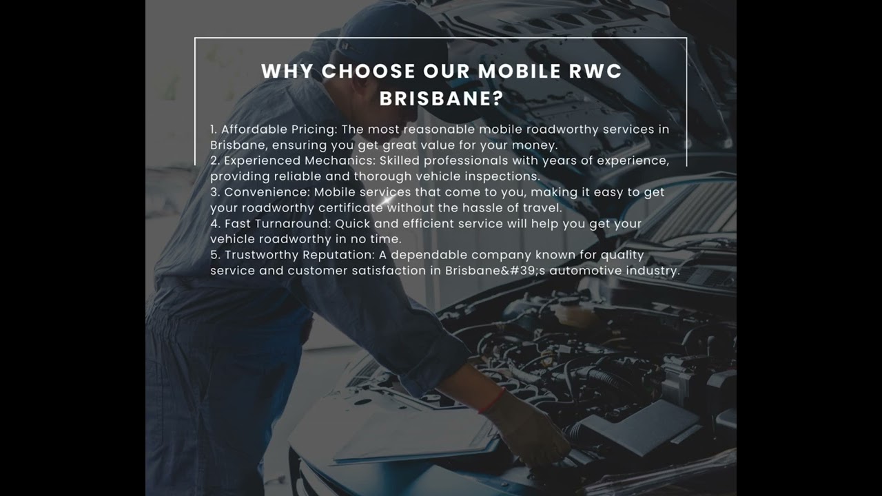 Experience Convenience and Quality with Mobile Roadworthy Brisbane Services!