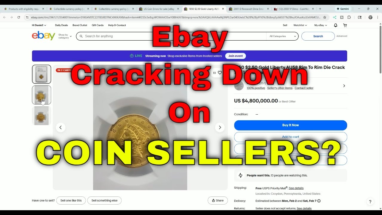 Ebay Cracks Down On Coin Sellers! Or Did They?
