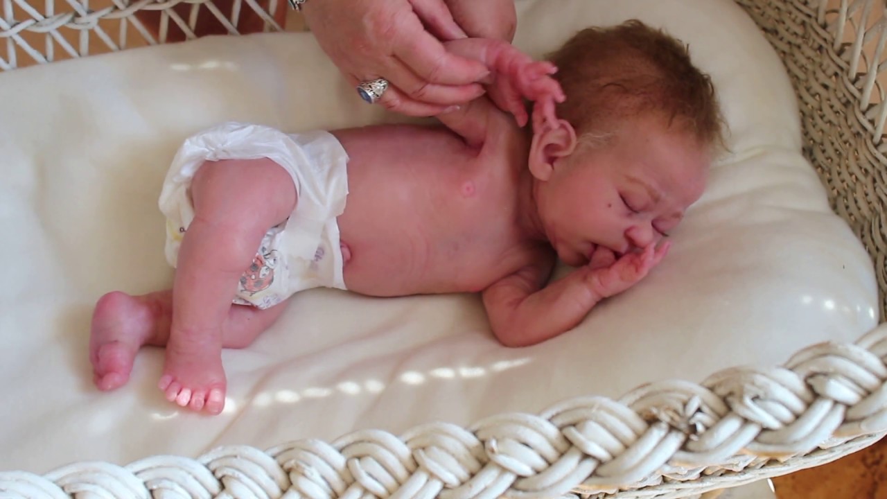 Martin asleep. Full body silicone baby-doll.